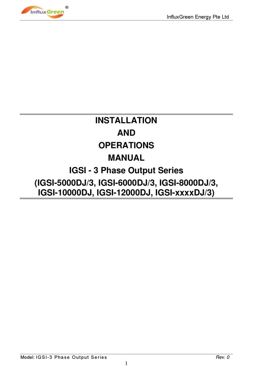 InfluxGreen IGSI - 3 Series Installation and operation manual