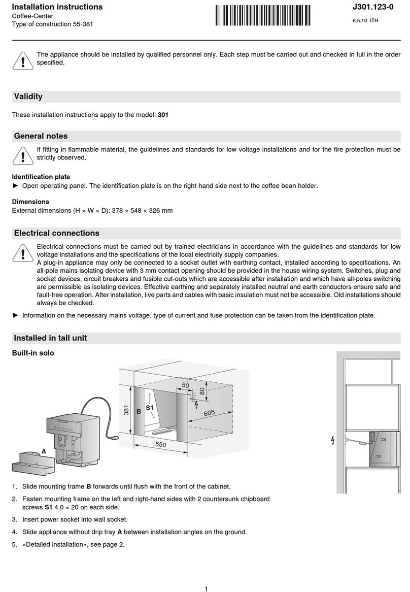 V-ZUG 55-381 installation instructions