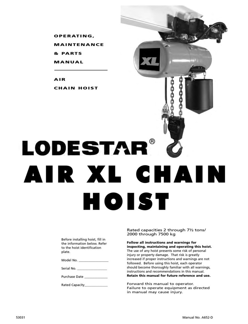 Lodestar AIR XL Operating, Maintenance & Parts Manual