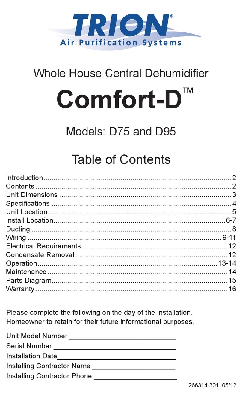 Trion Comfort-D75 Installation & operation manual