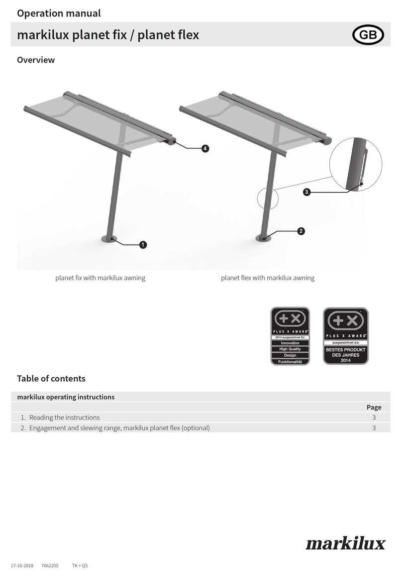 Markilux planet flex Operation manual