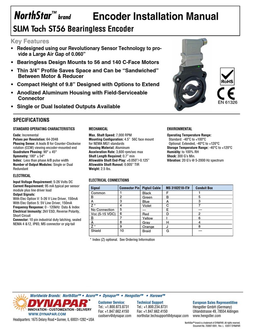 DYNAPAR NorthStar SLIM Tach ST56 installation manual DYNAPAR NorthStar SLIM Tach ST56 installation manual
