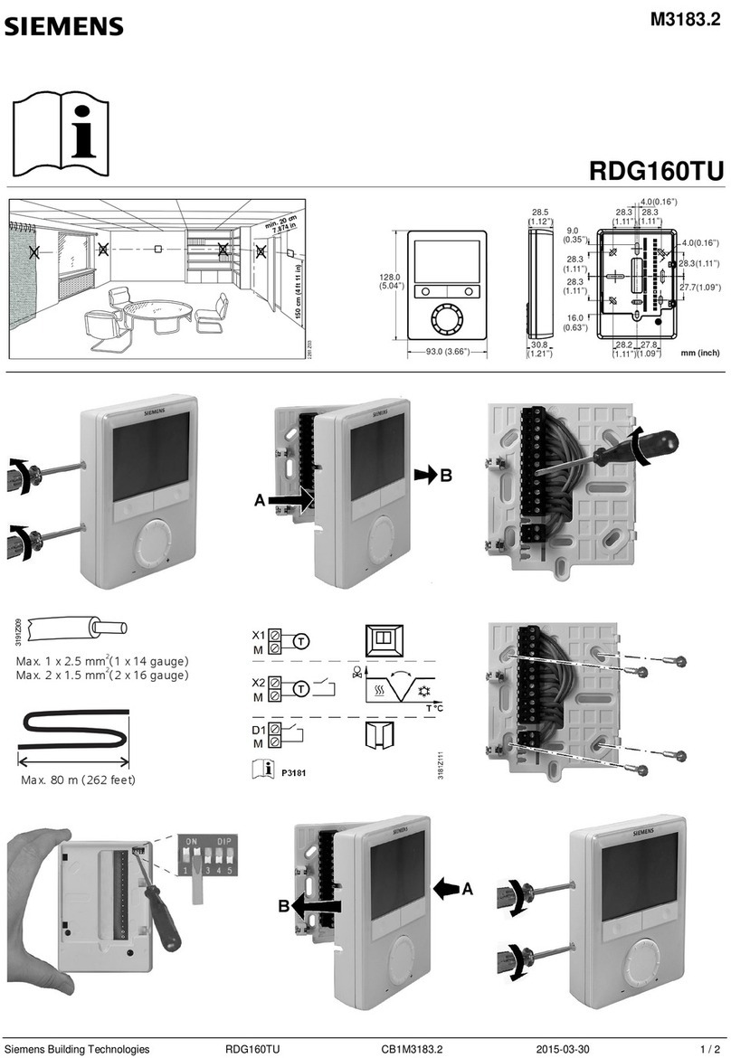 Siemens RDG160TU User manual