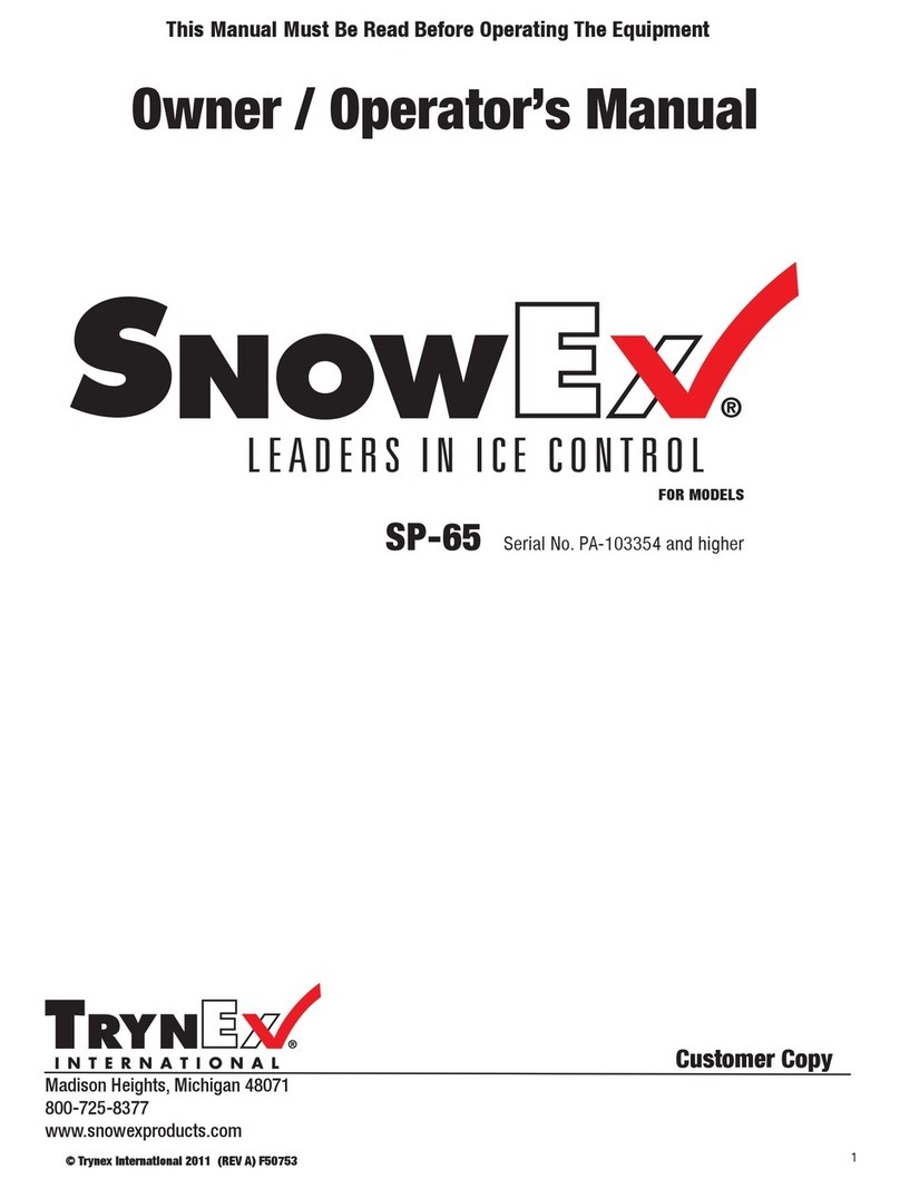 Trynex SnowEx SP-65 Owner's/operator's manual