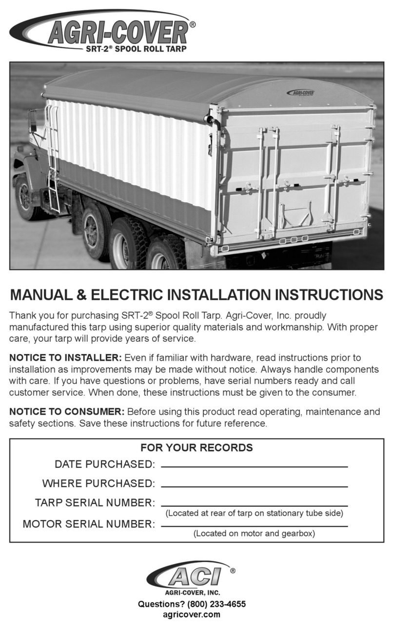 AGRI-COVER SRT-2 Operator's manual & installation instructions