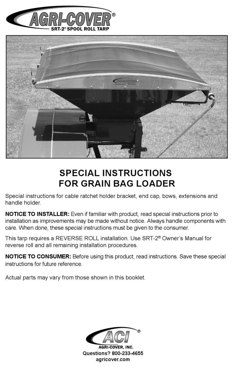 AGRI-COVER SRT-2 Special instructions