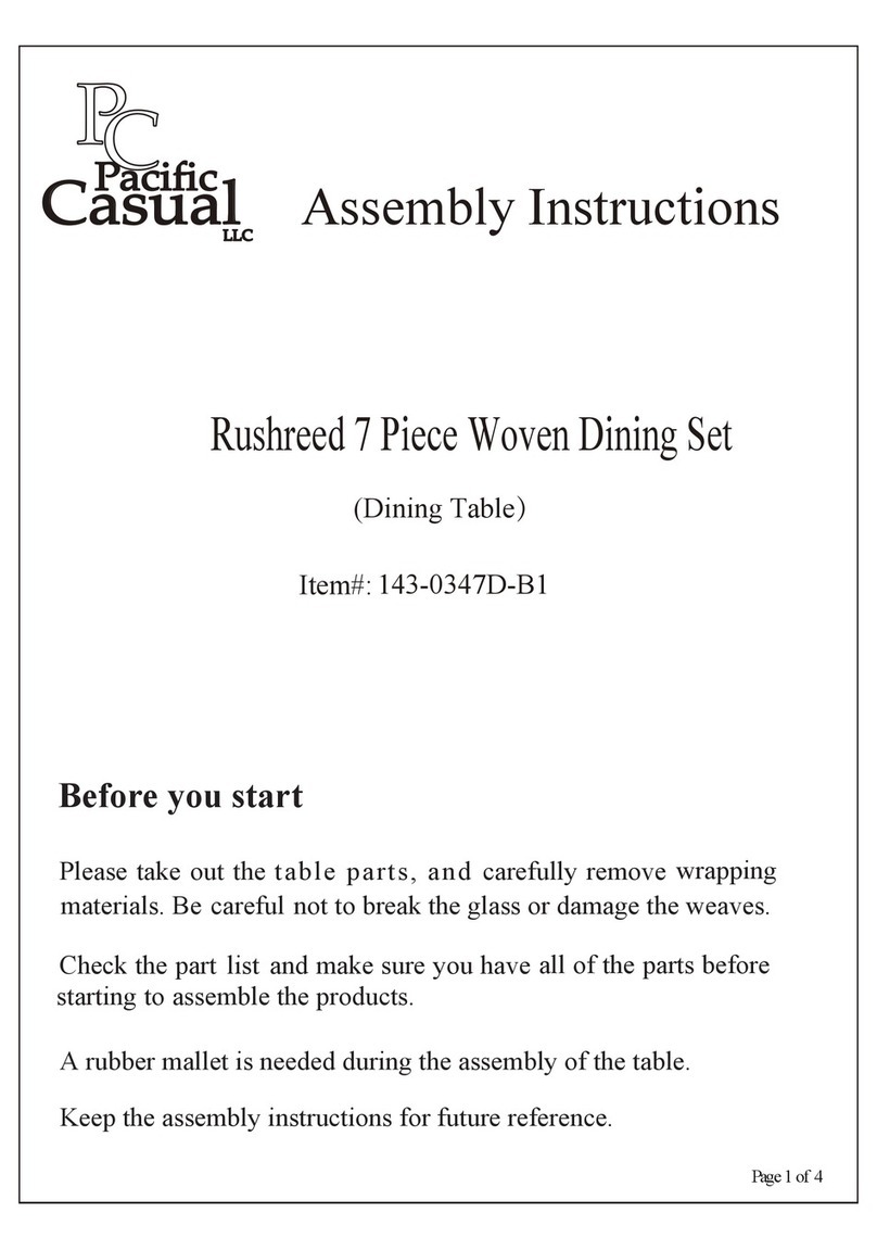Pacific Casual 143-0347D-B1 User manual Pacific Casual 143-0347D-B1 User manual