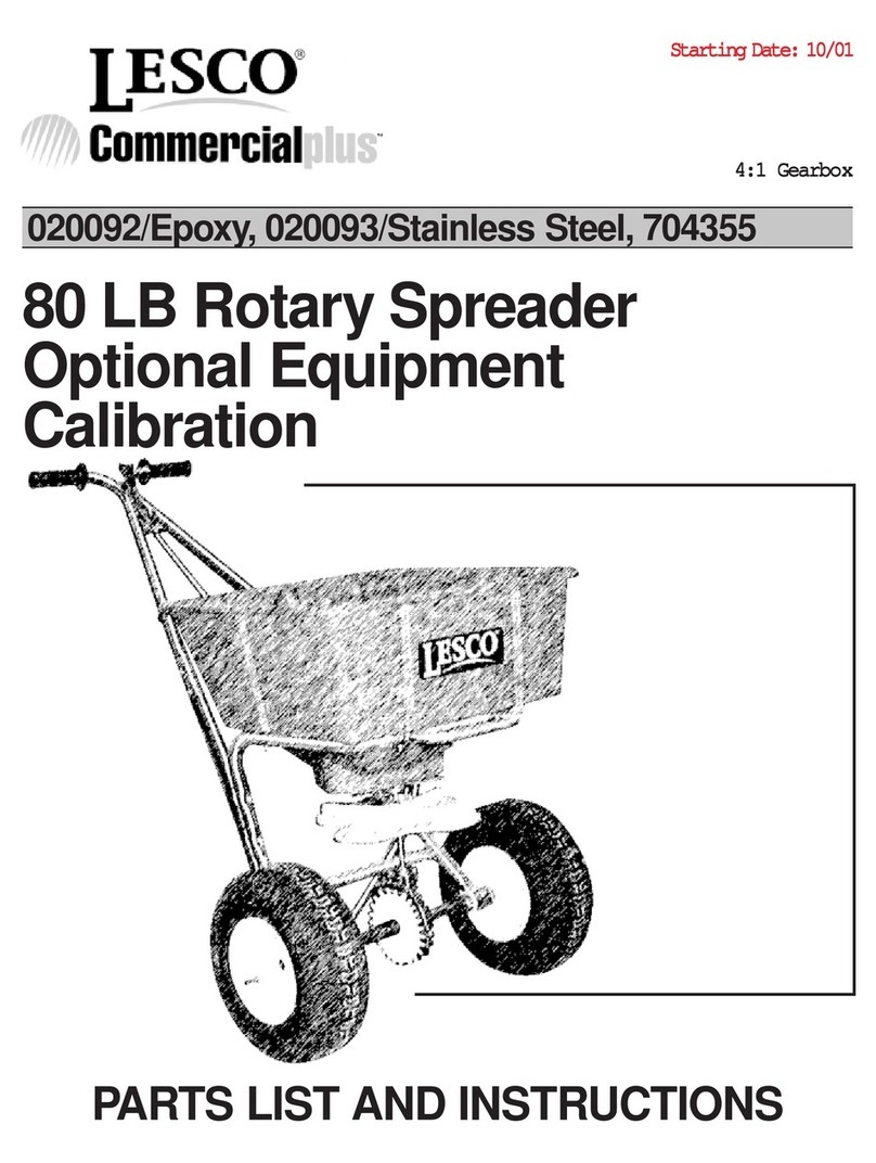 Lesco 020092 Parts list and instructions
