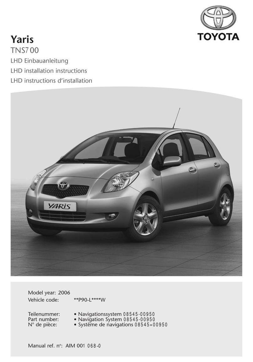 Toyota Yaris TNS700 2006 Lhd installation instructions