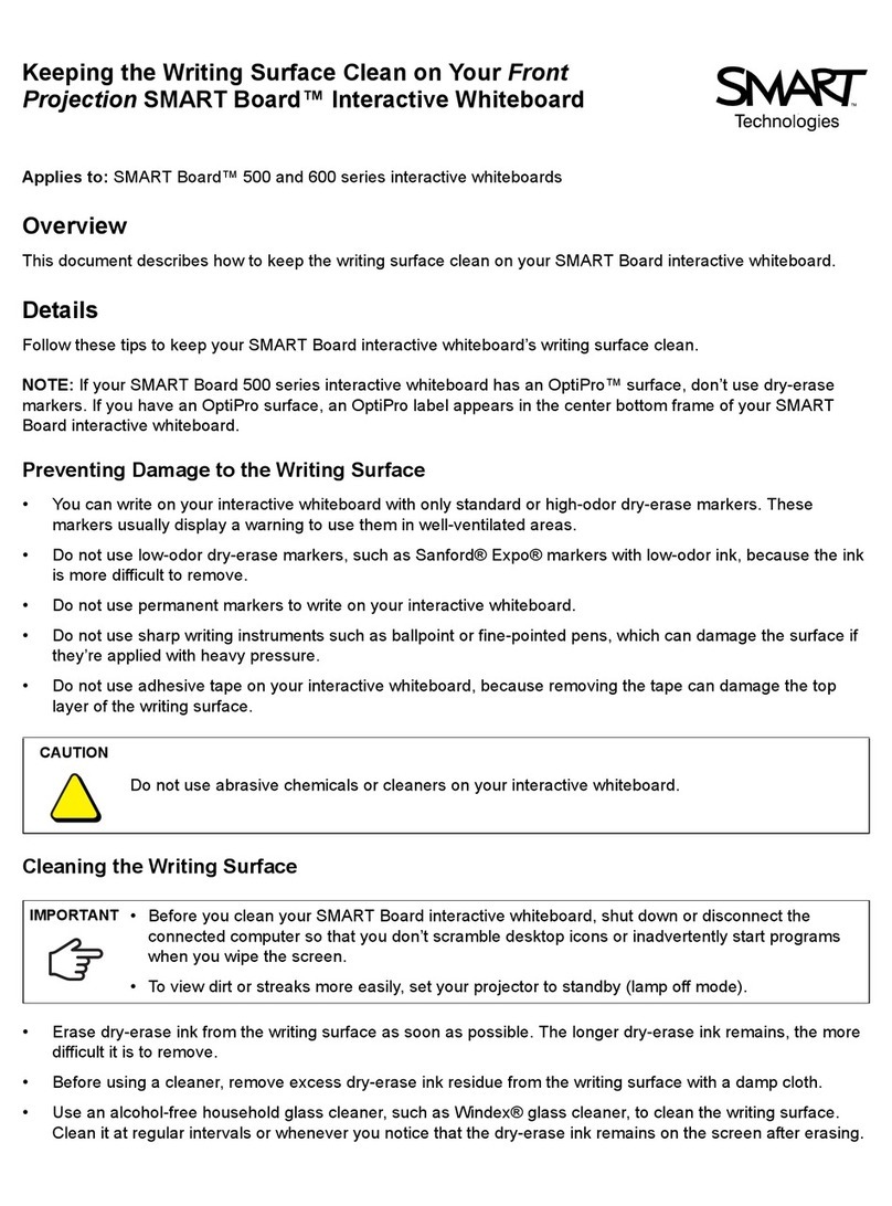 Smart Technologies SMART Board 600 series User manual Smart Technologies SMART Board 600 series User manual