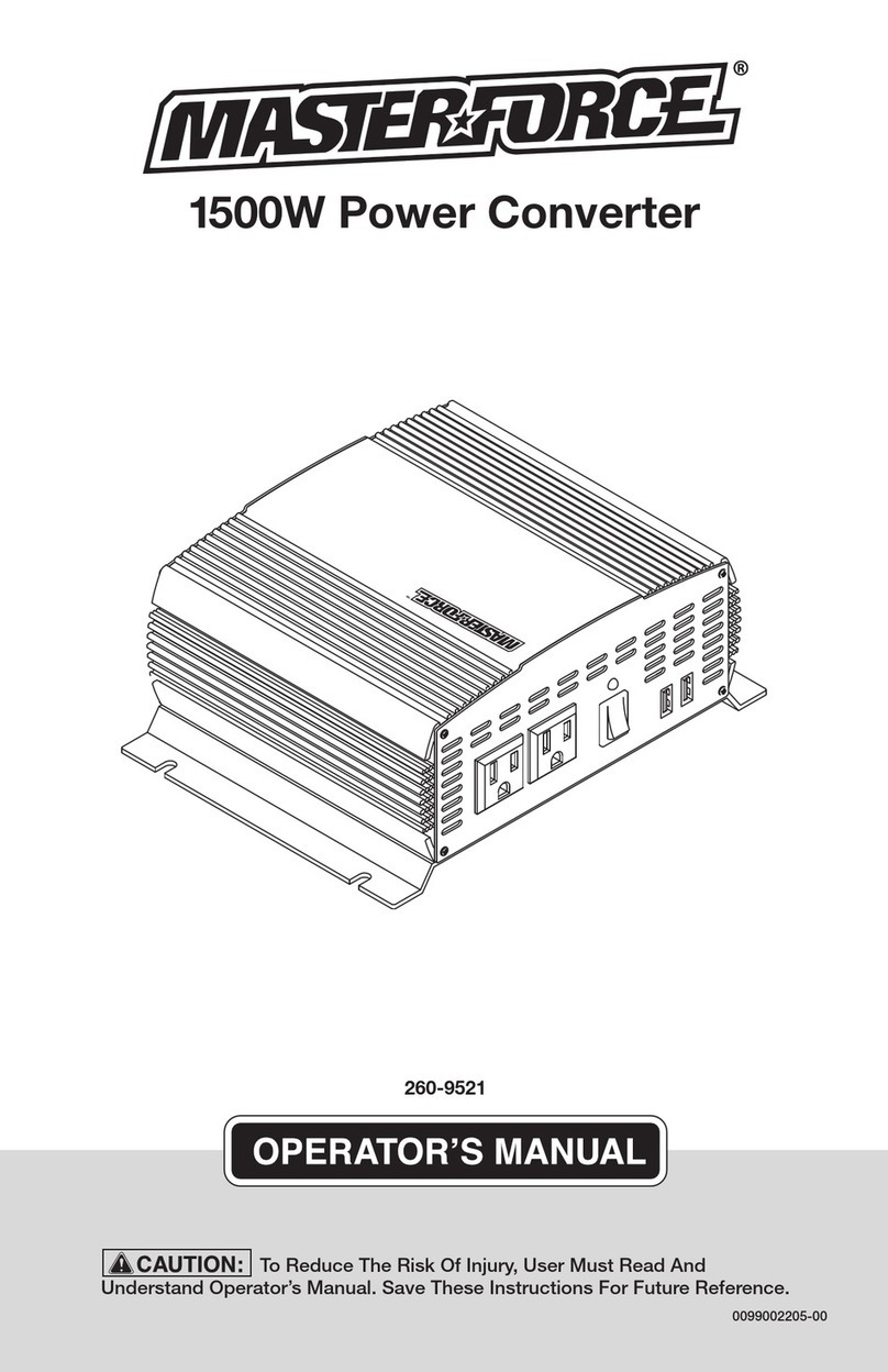 Menards MasterForce 260-9521 Operator's manual