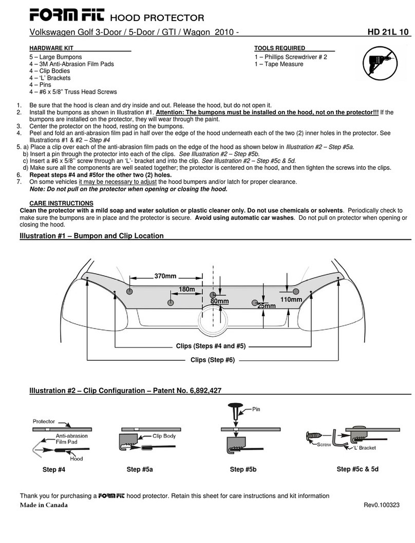 FormFit HD 21L 10 User manual