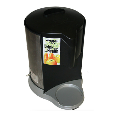 Waring Health Juicer Specification sheet