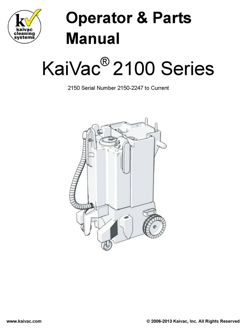 Spillz Kaivac 2100 Series Operator's & parts manual