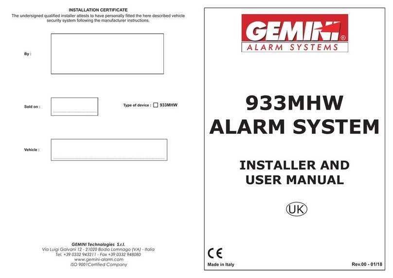 Gemini 933MHW Operation and installation manual