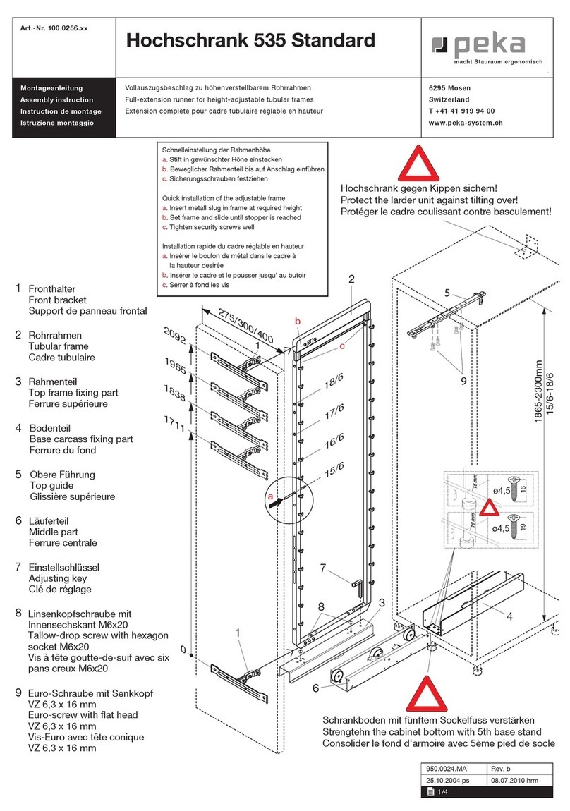 Peka 100.0256 Series Assembly instruction