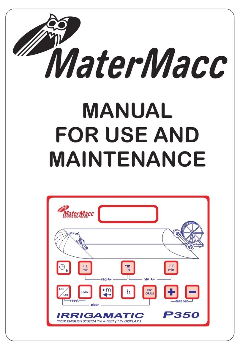 Matermacc Irrigamatic P350 Manual for use and maintenance Matermacc Irrigamatic P350 Manual for use and maintenance