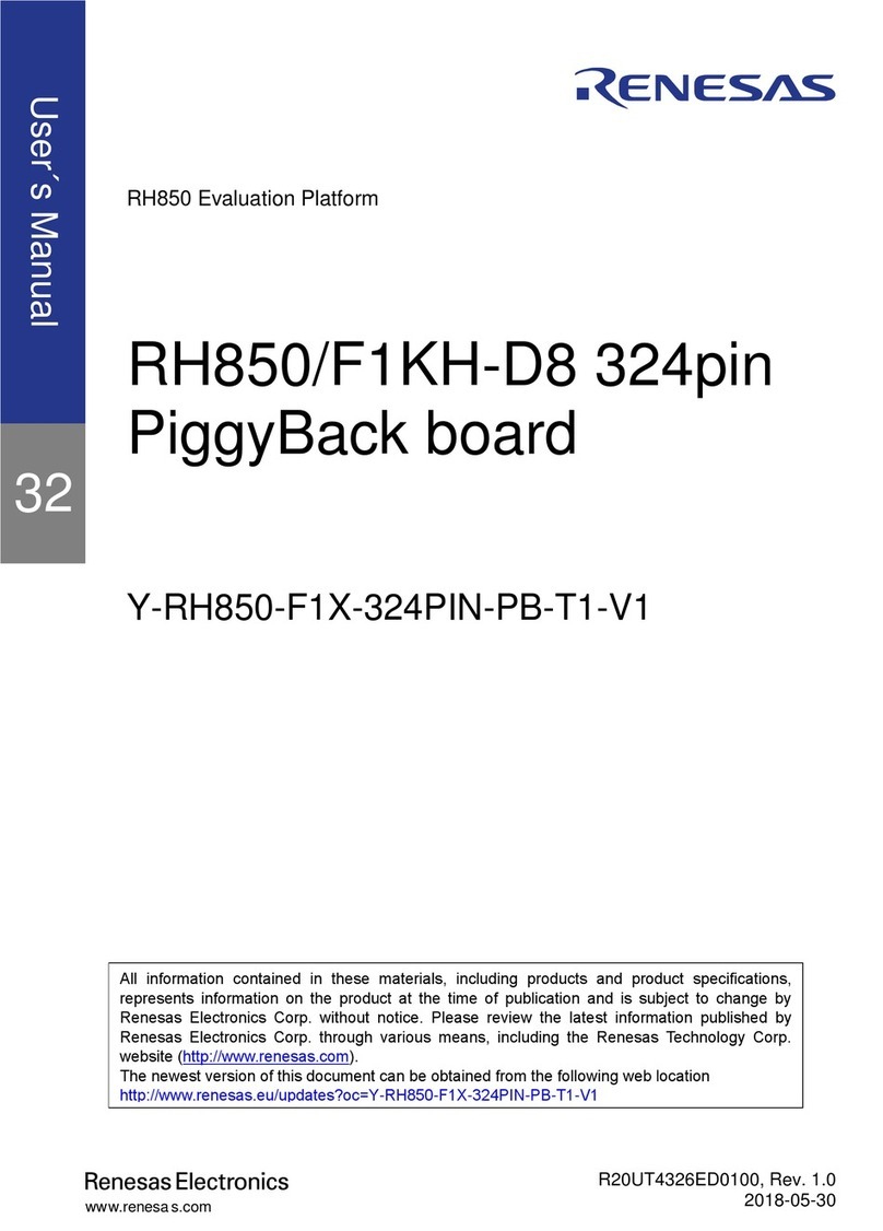 Renesas Y-RH850-F1X-324PIN-PB-T1-V1 user manual