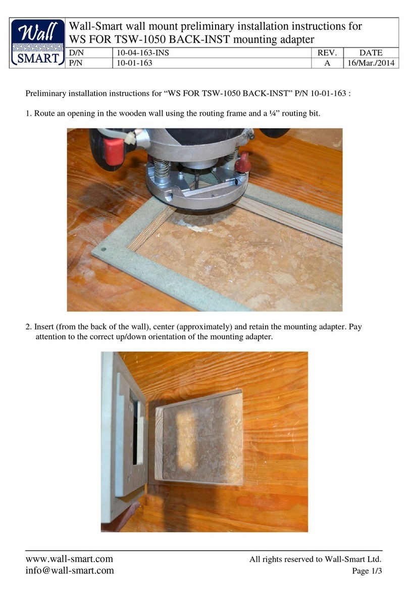 Wall-Smart WS FOR TSW-1050 BACK-INST installation instructions