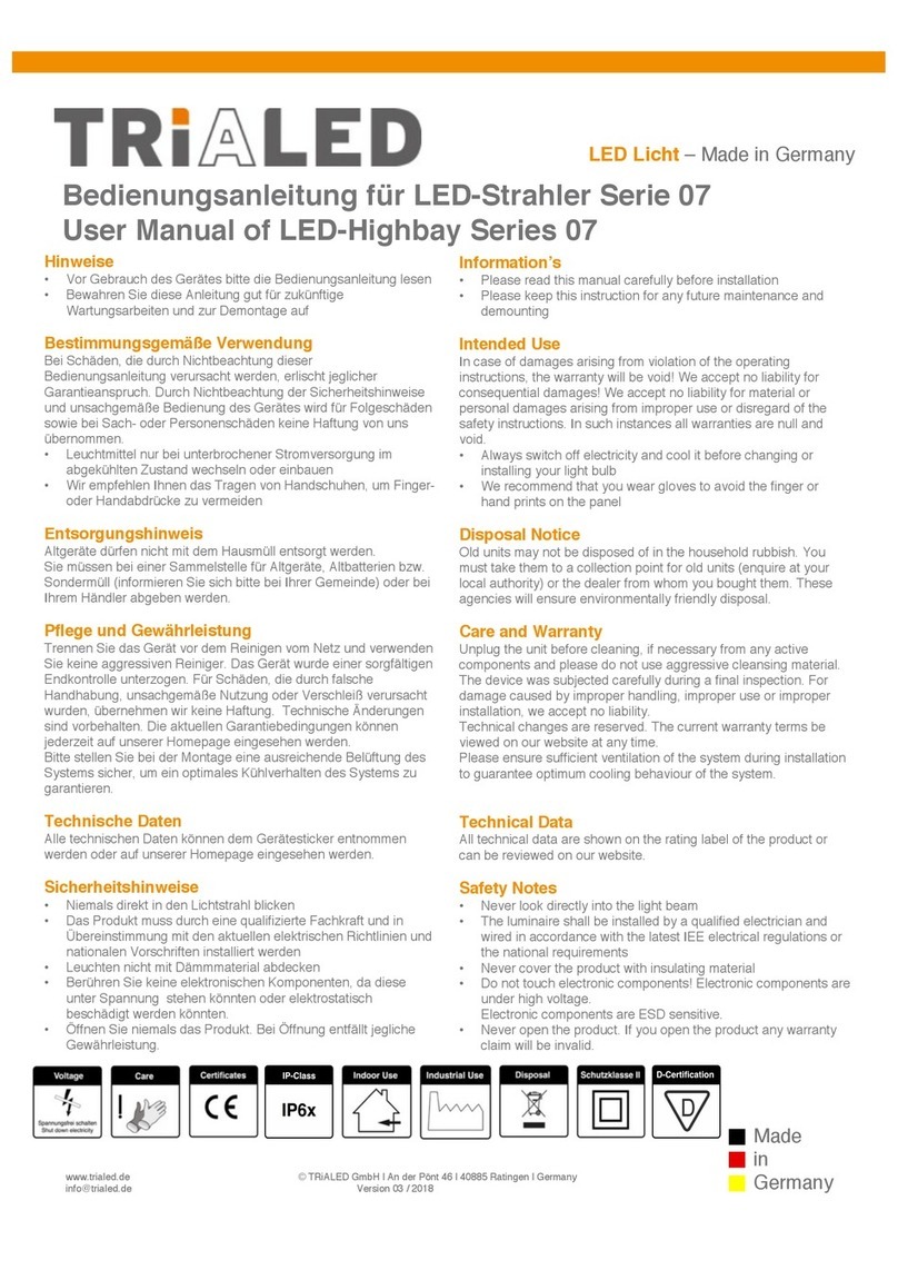 TRiALED LED-Highbay 07 Series user manual