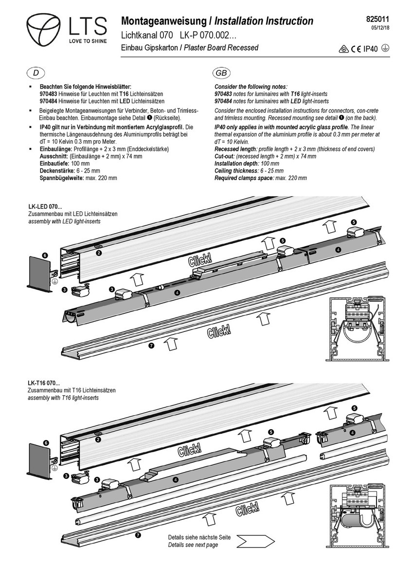LTS LK-P 070.002 Series Installation instruction