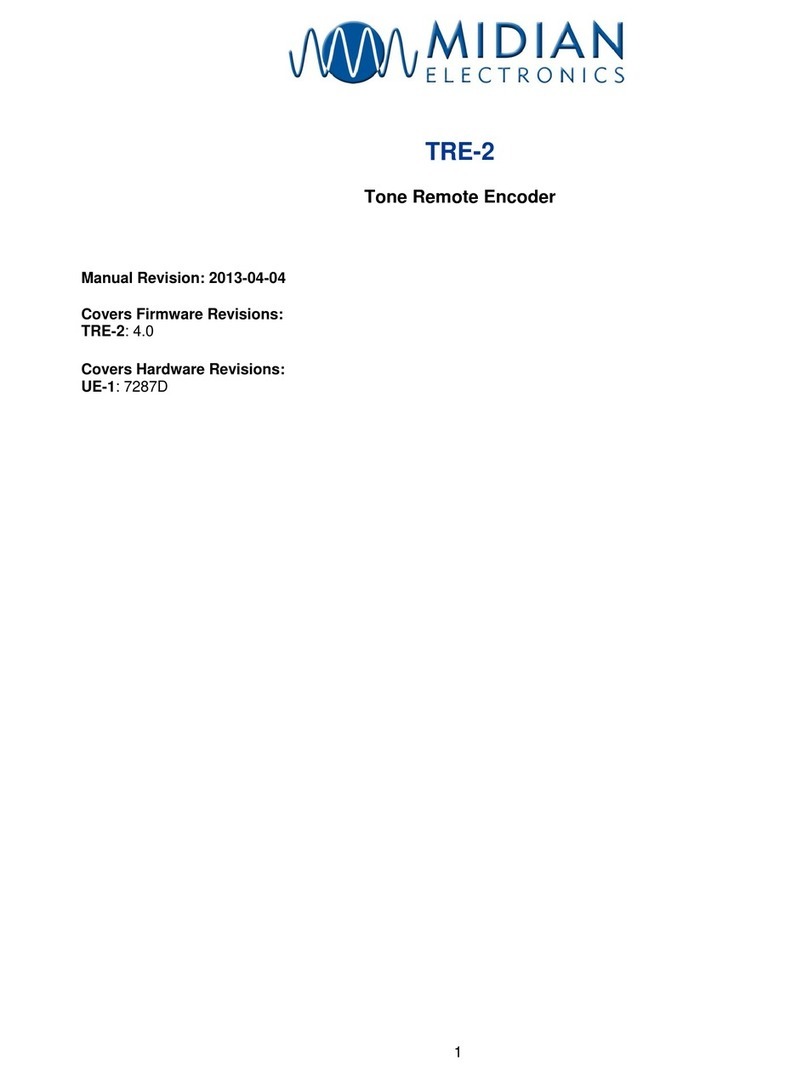 Midian Electronics TRE-2 User manual