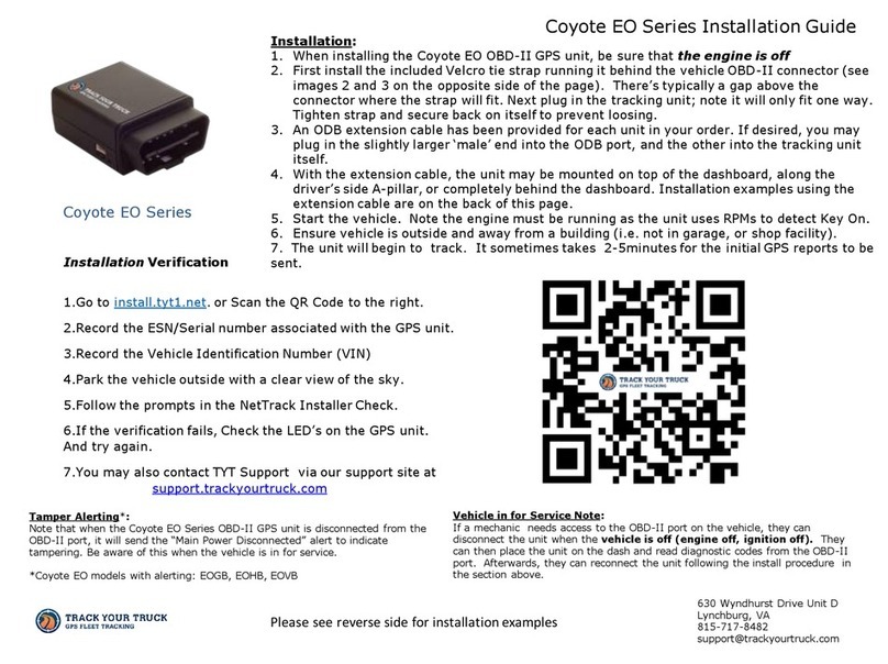 Track Your Truck Coyote EO Series User manual