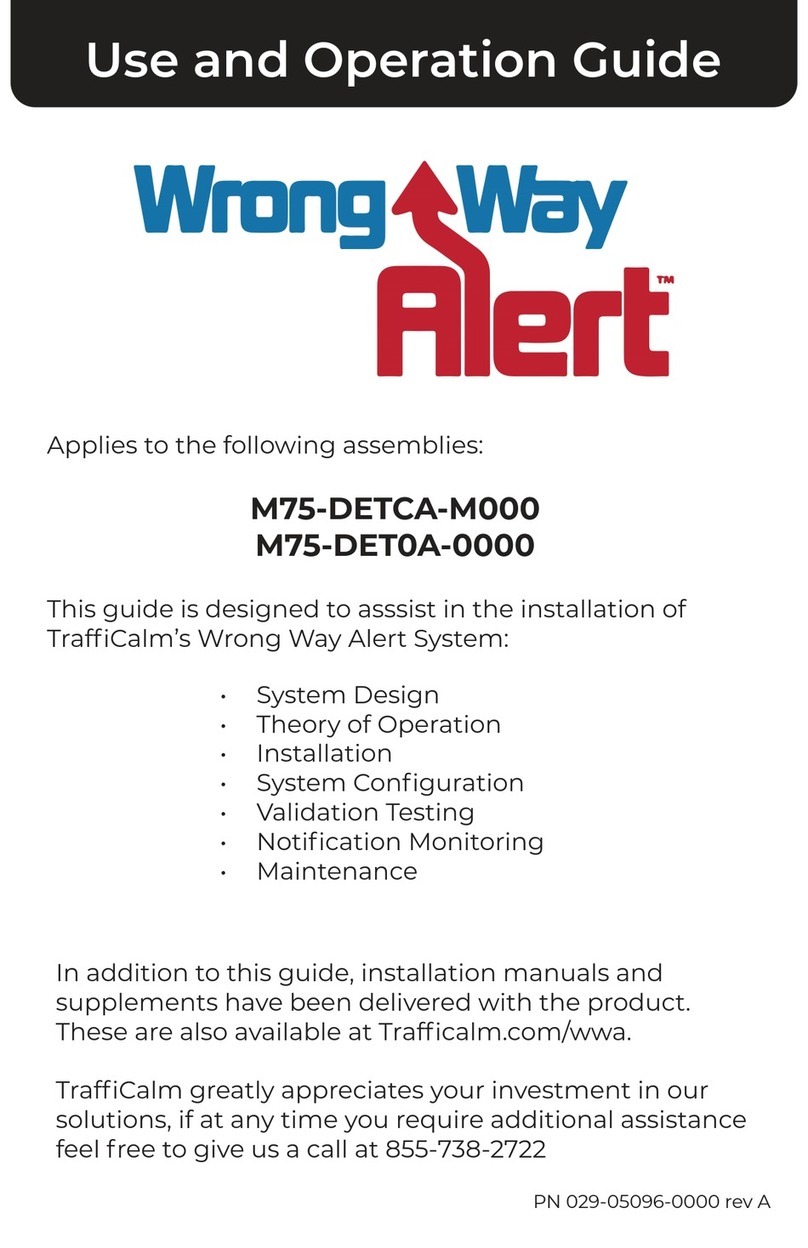 TraffiCalm Wrong Way Alert M75-DETCA-M000 Operation guide