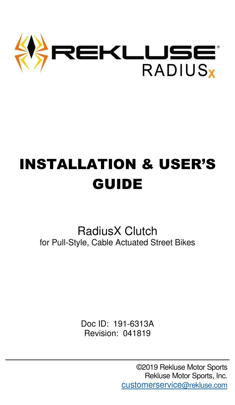 Rekluse RadiusX Clutch Installation & user guide Rekluse RadiusX Clutch Installation & user guide