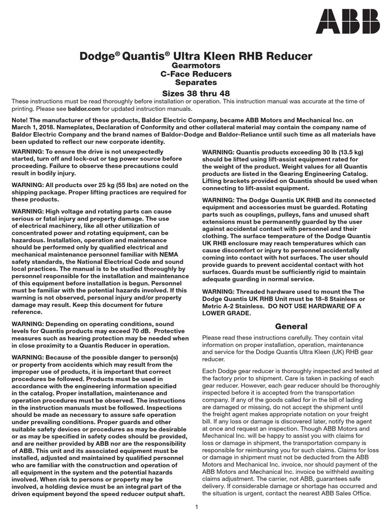 ABB Dodge Quantis BU383 User manual
