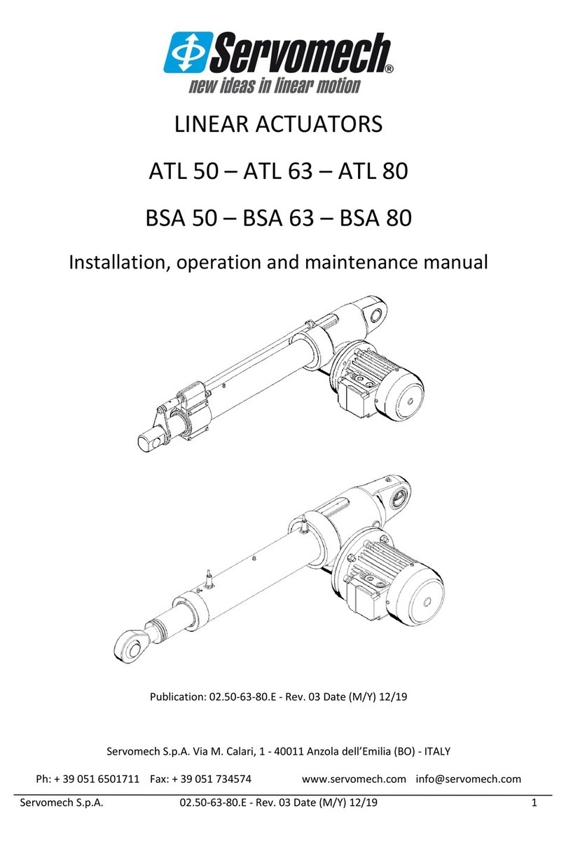 Servomech ATL 50 Installation, operation and maintenance manual Servomech ATL 50 Installation, operation and maintenance manual