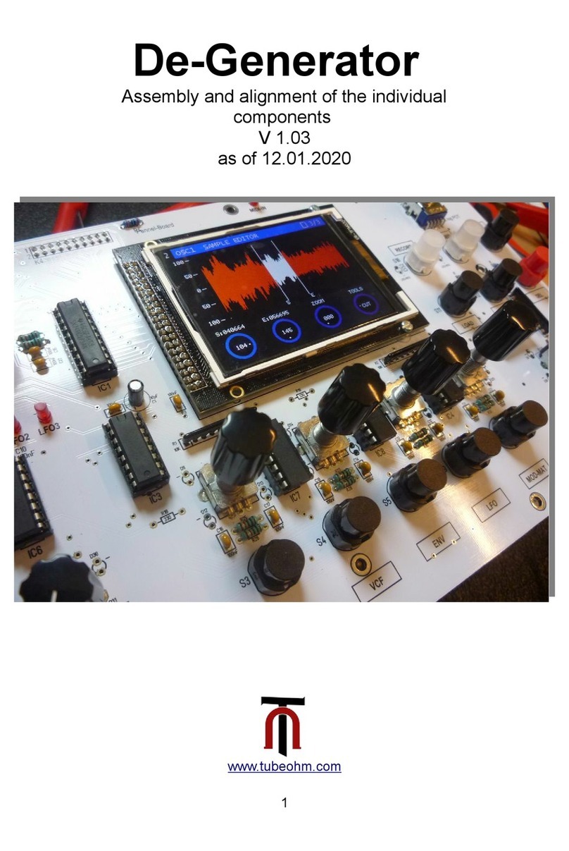 TubeOhm De-Generator User manual