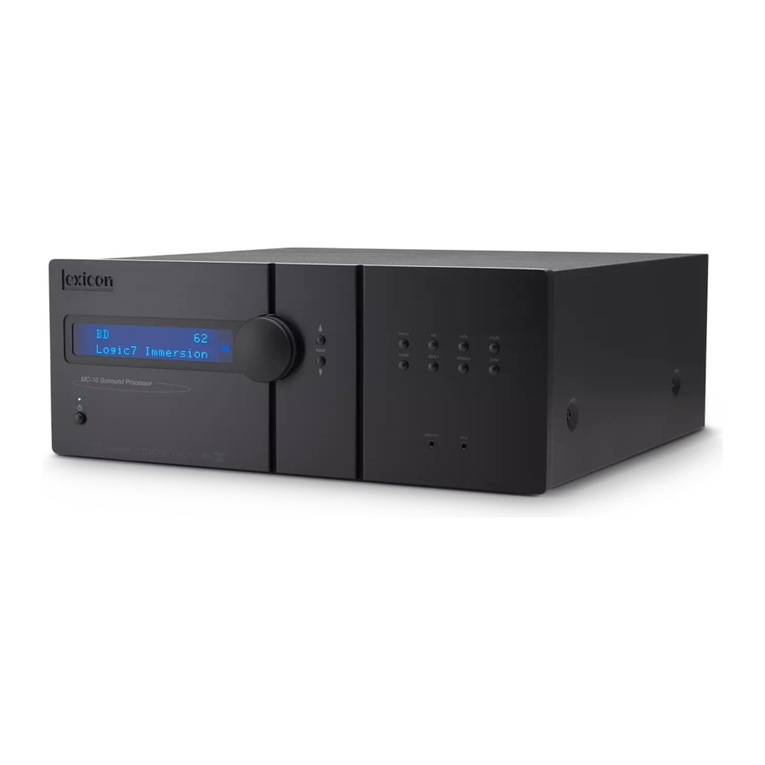 Harman Lexicon MC-10 Quick start guide