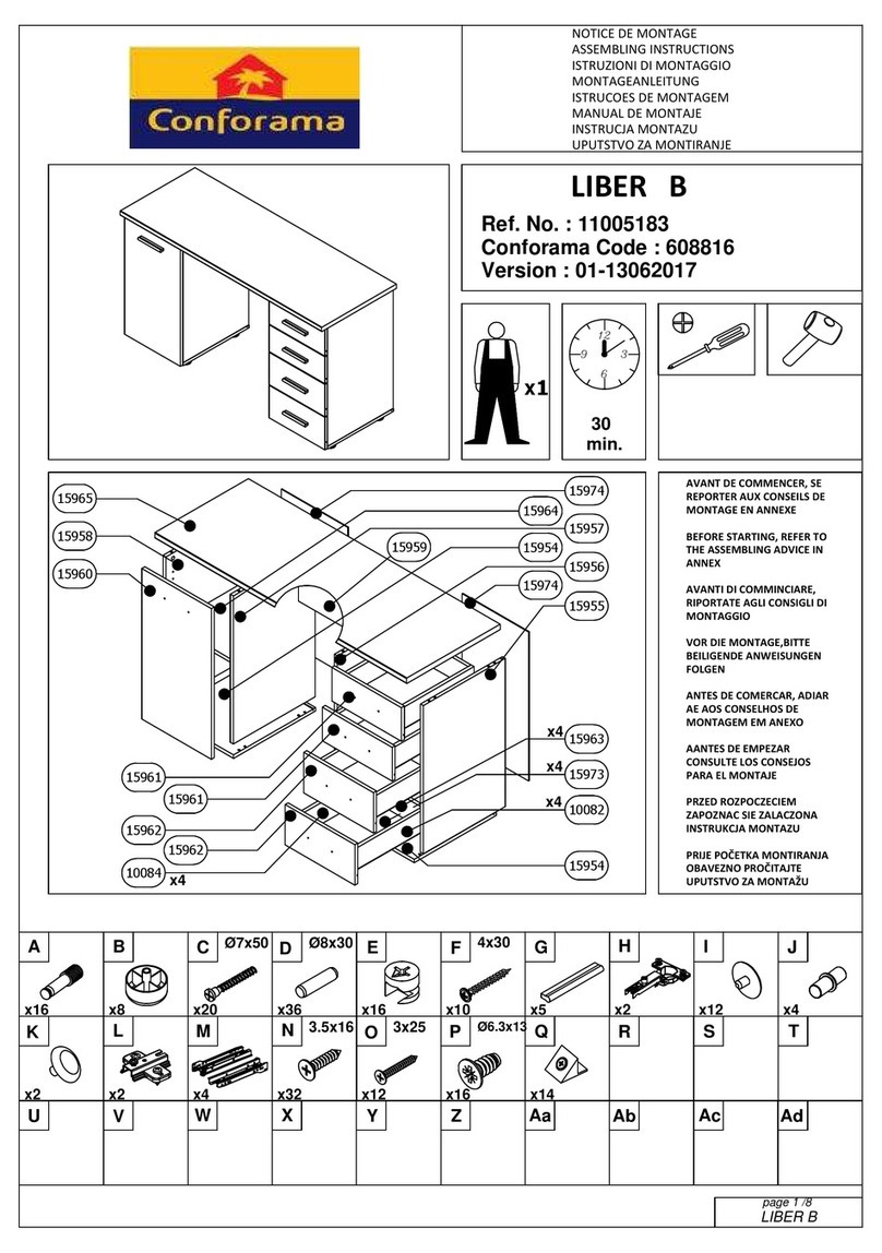 CONFORAMA 11005183 Installation guide