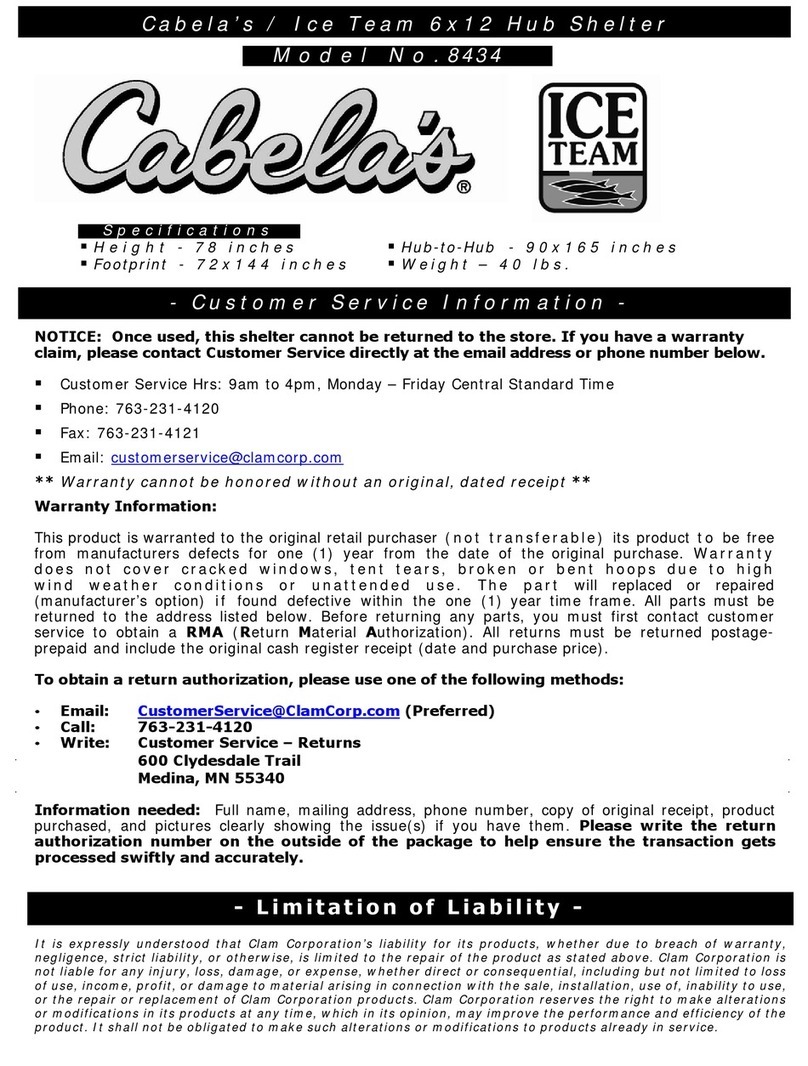 Cabela's Ice Team 8434 manual