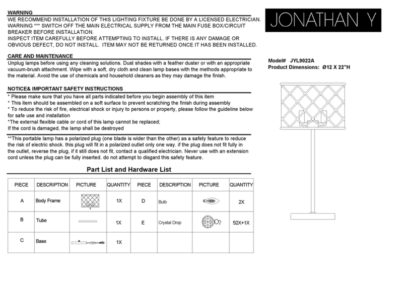 JONATHAN Y JYL9022A User manual