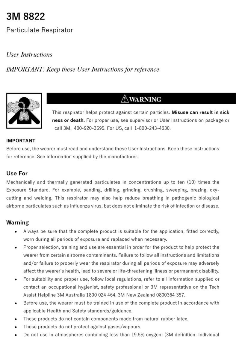 3M 8822 User instructions