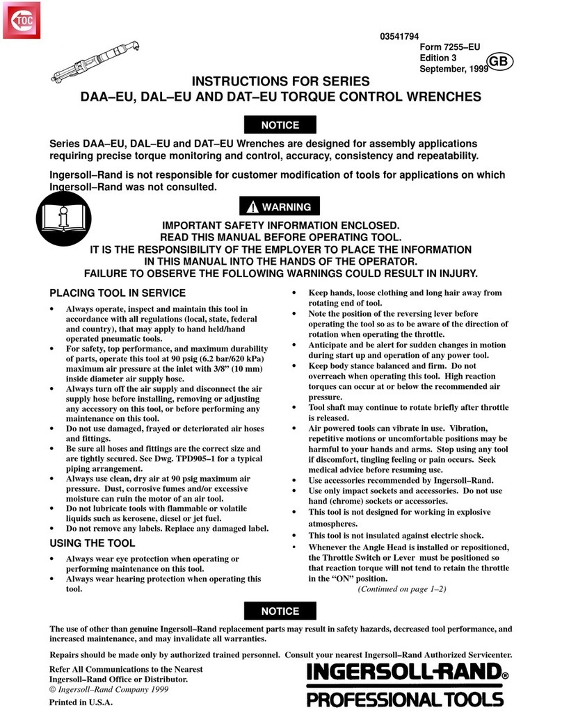 Ingersoll-Rand DAA-EU Series User manual