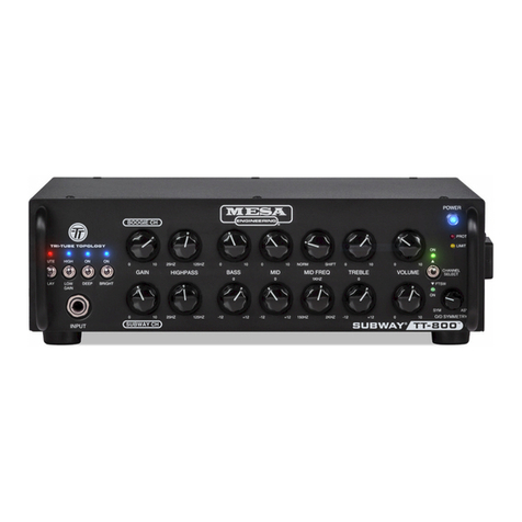 Mesa/Boogie Subway TT-800 User manual