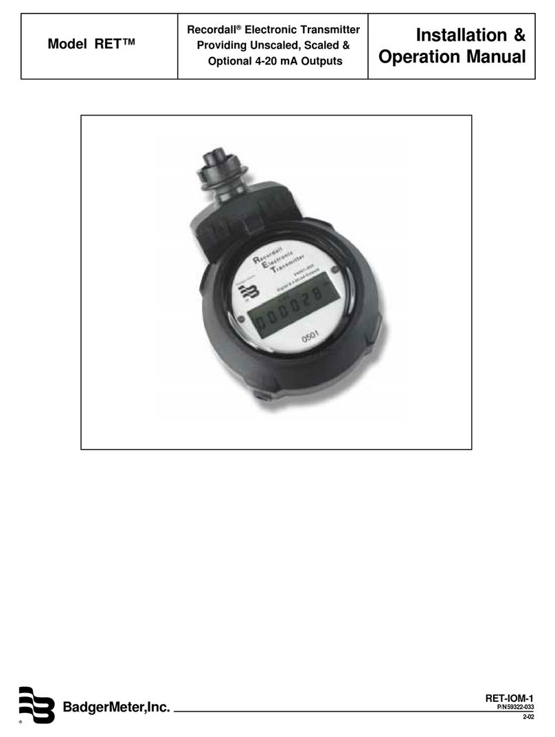 Badger Meter Recordall RET User manual