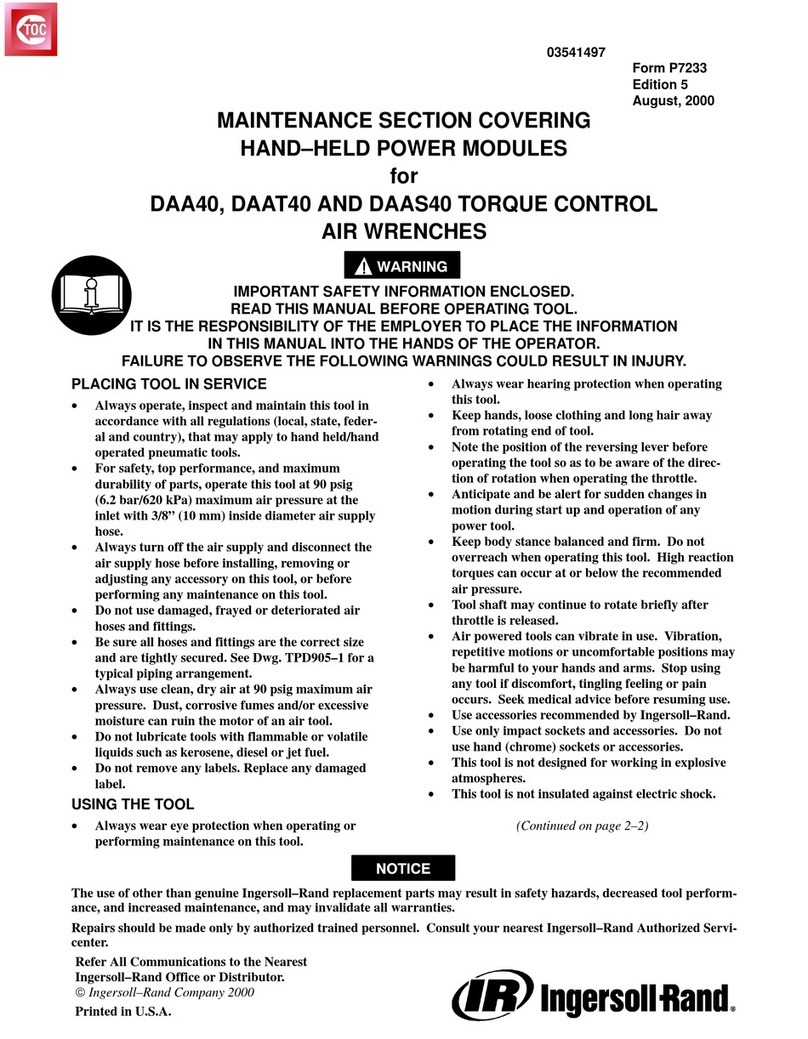 Ingersoll-Rand DAA40 Series maintenance
