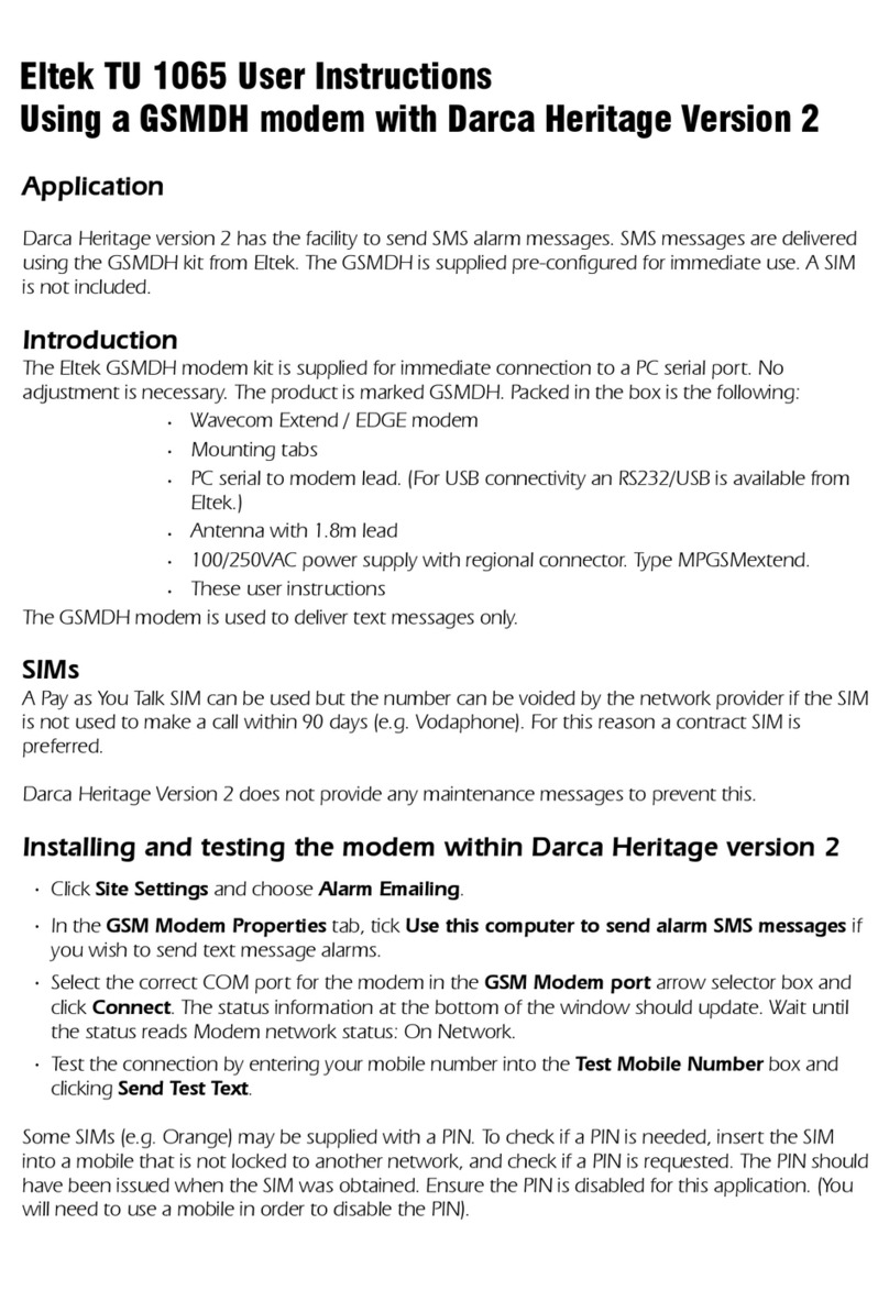 Eltek GSMDH User instructions