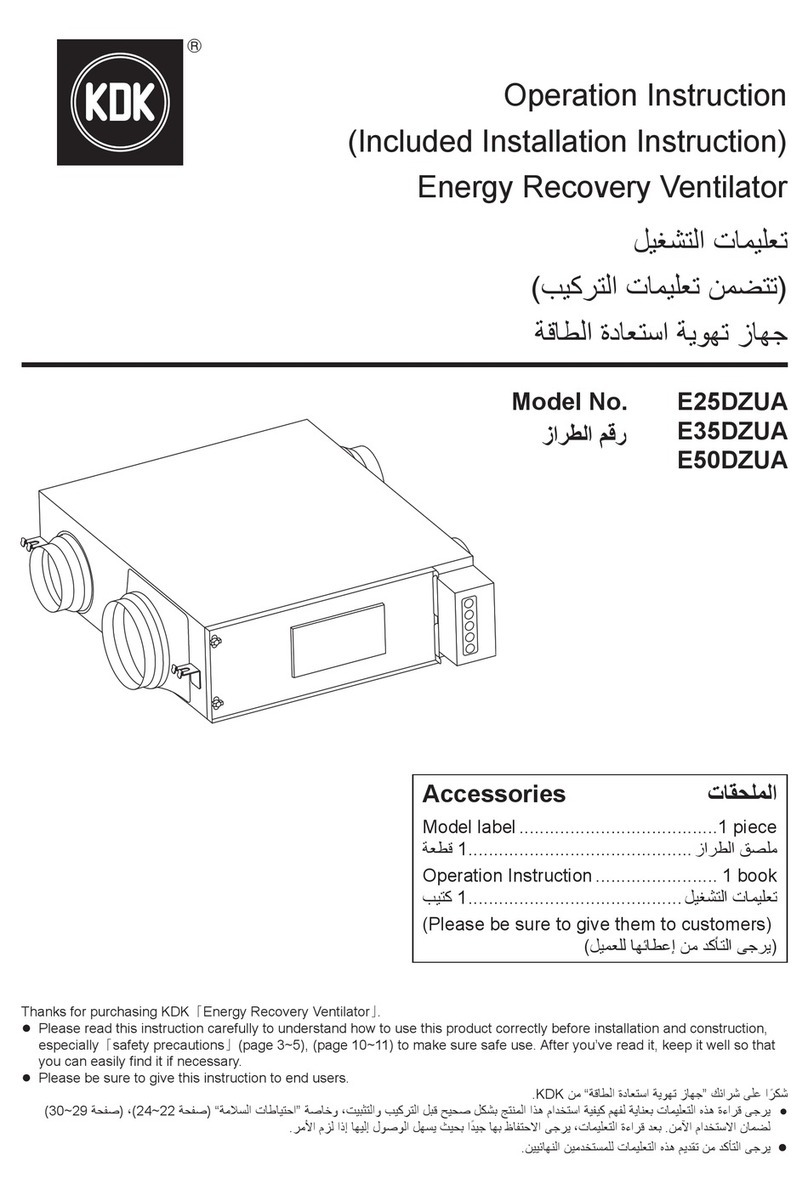 KDK E50DZUA User manual