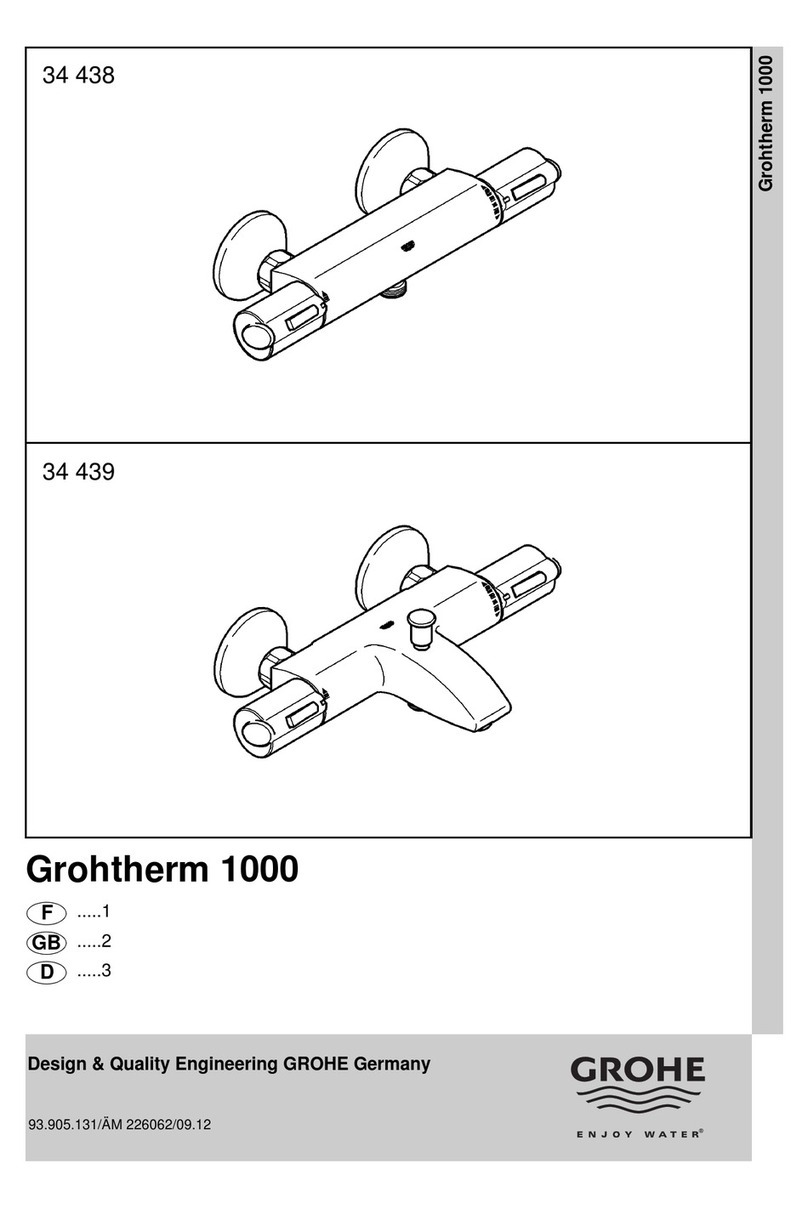 Grohe Grohtherm 1000 34 334 quick start guide