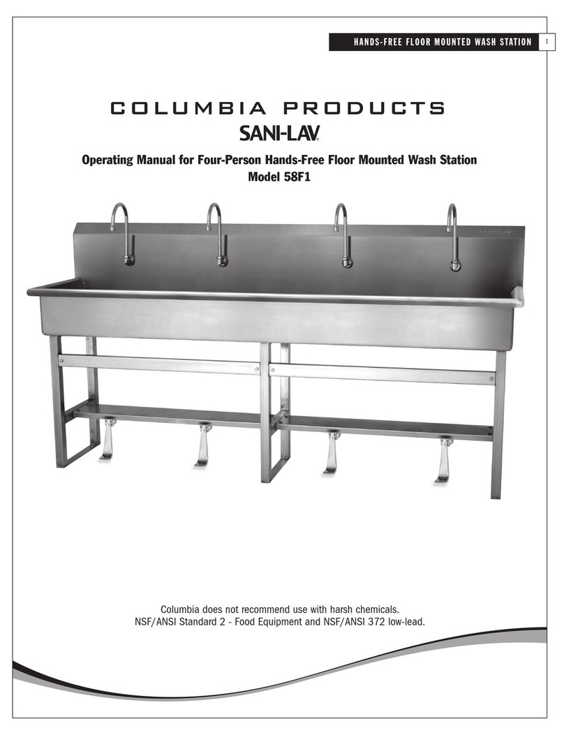 Columbia Products SANI-LAV 58F1 operating manual