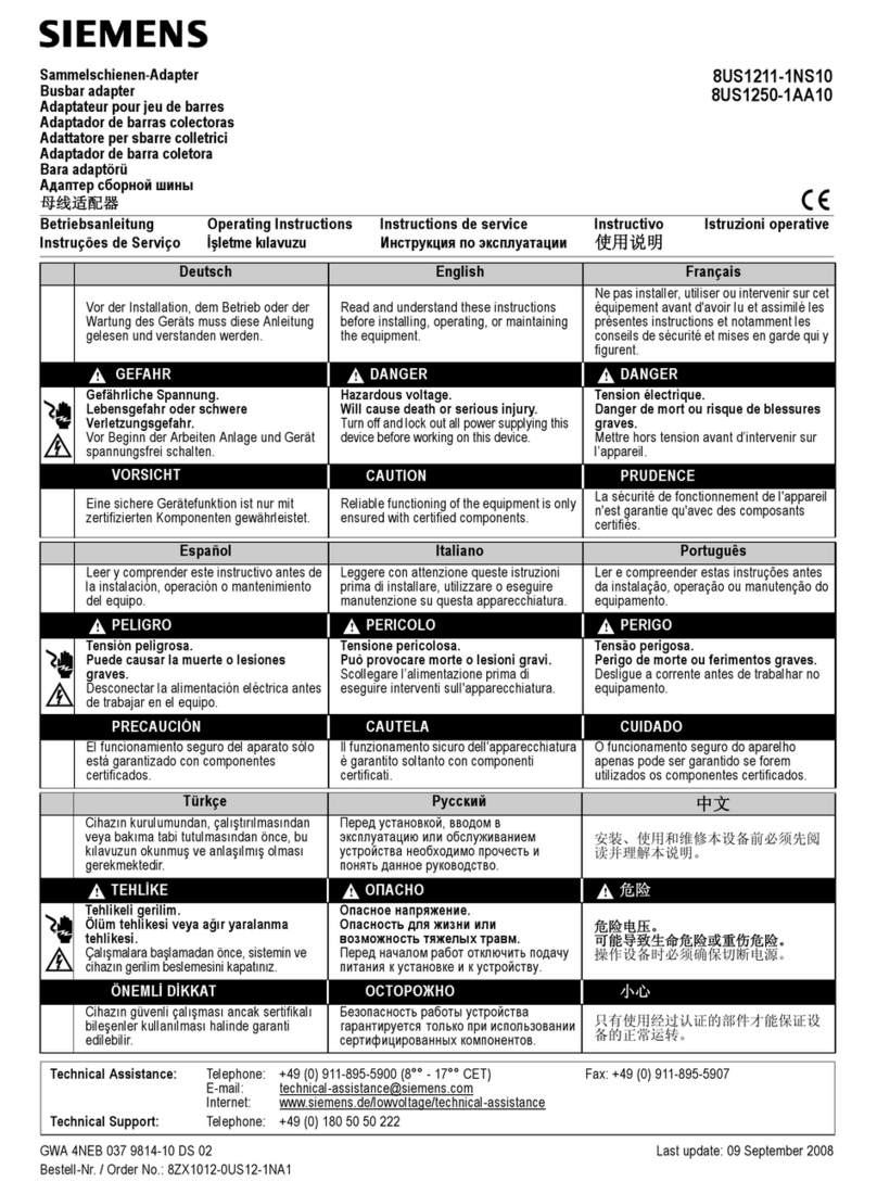 Siemens 8US1211-1NS10 User manual