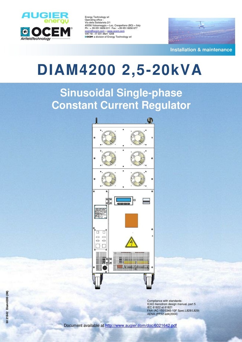 Energy Technology OCEM AUGIER DIAM4200 Series Installation & maintenance Energy Technology OCEM AUGIER DIAM4200 Series Installation & maintenance