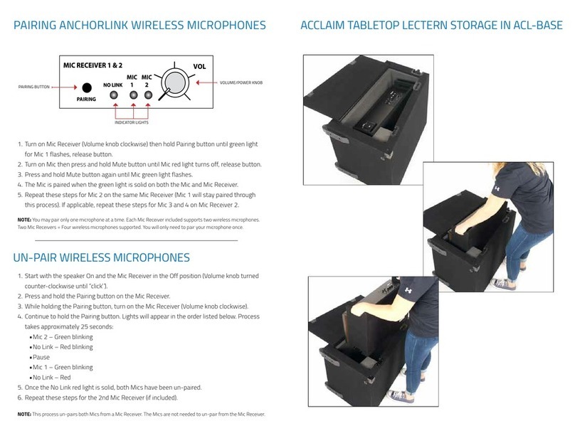 Anchor ACCLAIM Instruction manual