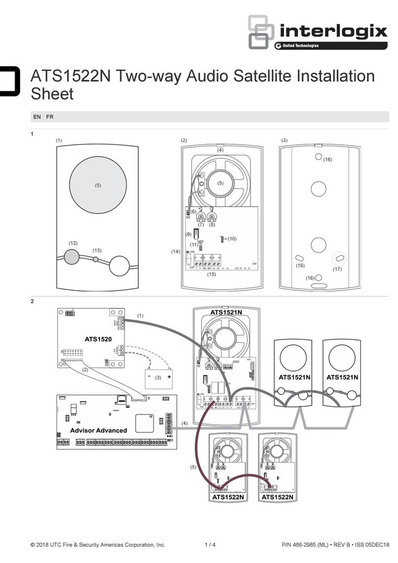Interlogix ATS1522N Assembly instructions