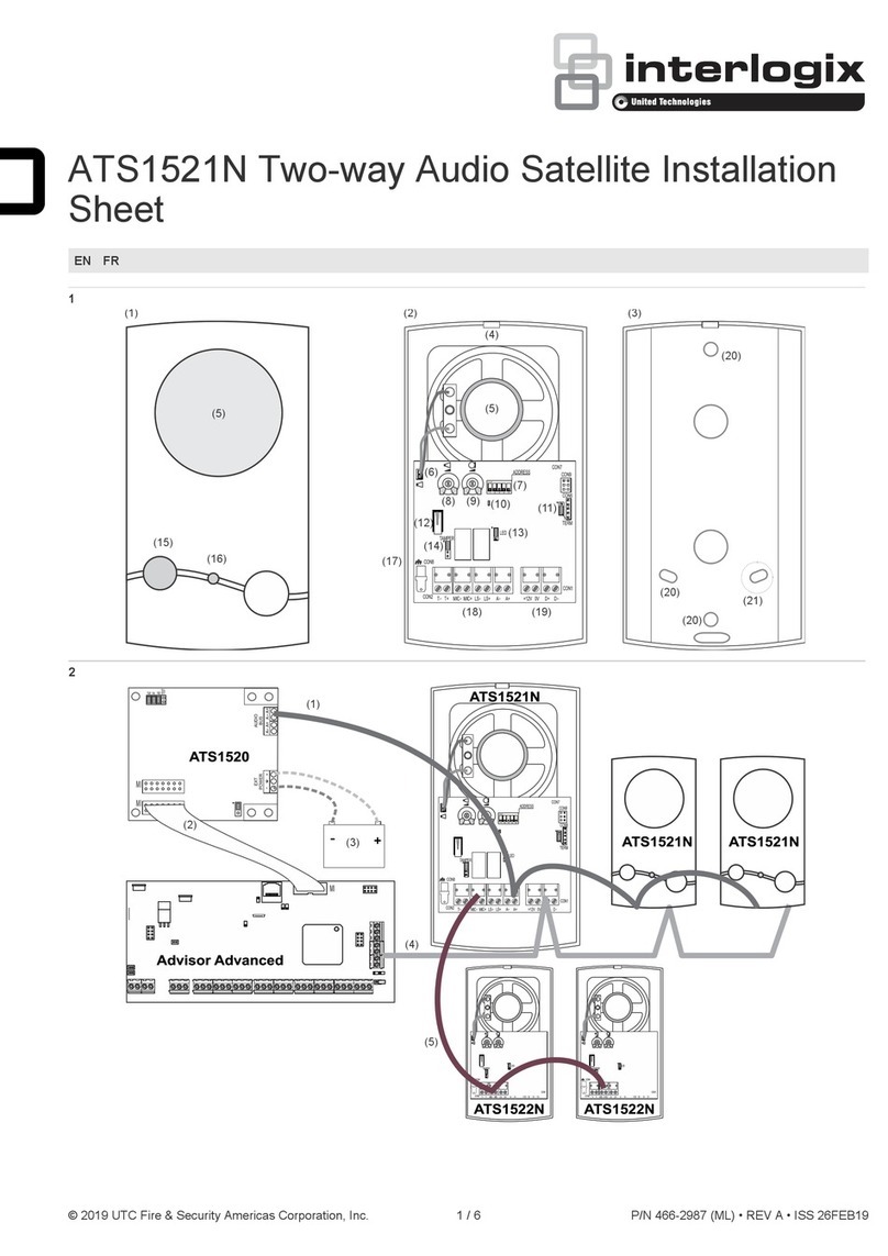 Interlogix ATS1521N Installation sheet